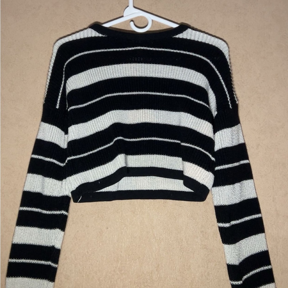 Black and White Striped Sweater